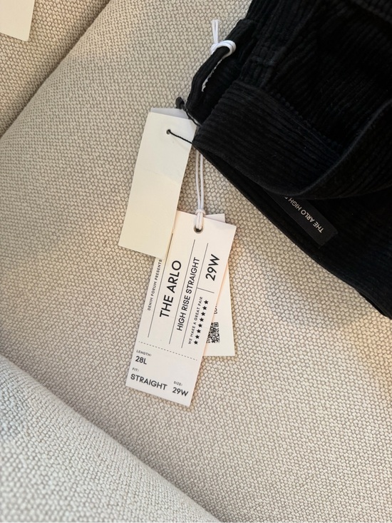 Denim Forum Denim - Denim Forum Black Corduroy Straight Jeans with Tags